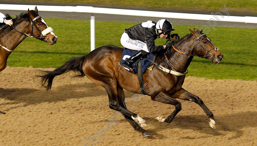 Involved-0003 
 INVOLVED (Robert Winston) beats KYNANCE (left) in The Follow Top Tipsters At Sun Racing Novice Median Auction Stakes
Wolverhampton 10 Dec 2018 - Pic Steven Cargill / Racingfotos.com