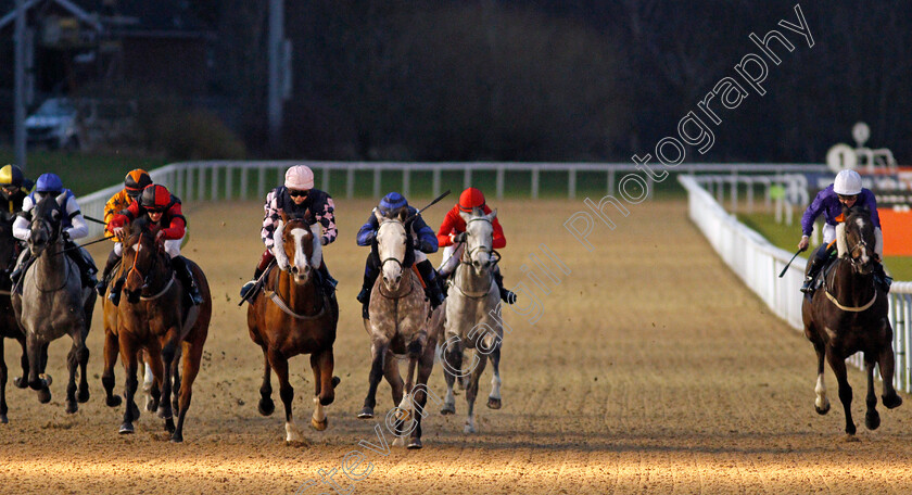 Heptathlete-0001 
 HEPTATHLETE (centre, Benoit de la Sayette) wins The Bombardier March To Your Own Drum Apprentice Handicap
Wolverhampton 11 Jan 2021 - Pic Steven Cargill / Racingfotos.com