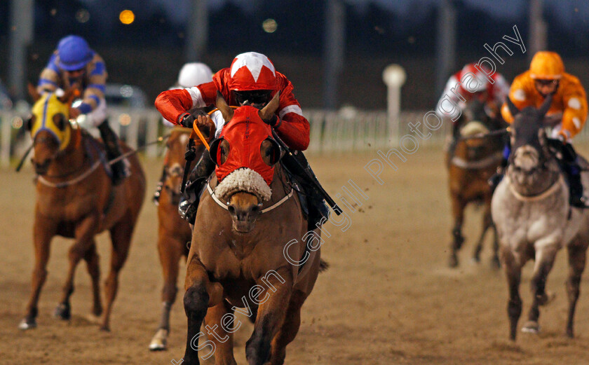 Krazy-Paving-0005 
 KRAZY PAVING (Callum Hutchinson) wins The tote Placepot Your First Bet All Weather Hands And Heels Apprentice Classified Stakes
Chelmsford 22 Jan 2021 - Pic Steven Cargill / Racingfotos.com