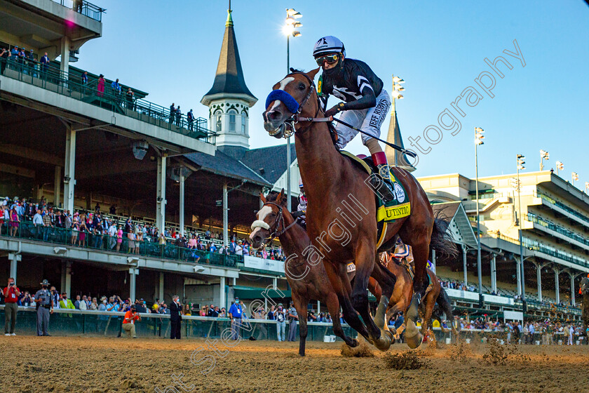 Authentic-0002 
 Authentic, with John Velazquez up, wins the Grade 1 Kentucky Derby at Churchill Downs in Louisville, KY. 9.5.2020. Photography by Jamie Newell. 
 Keywords: Authentic, Kentucky Derby