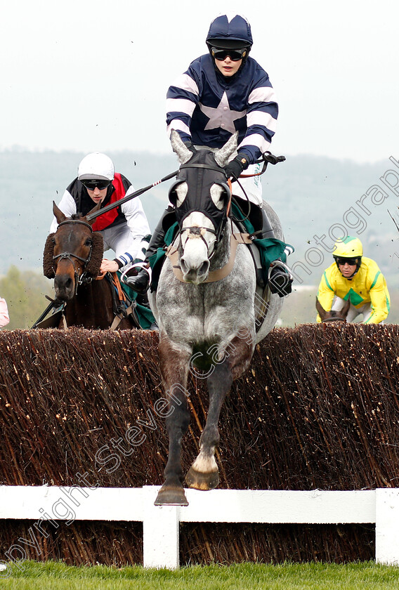 Goodnight-Charlie-0002 
 GOODNIGHT CHARLIE (Bridget Andrews) wins The JRL Group Mares Handicap Chase
Cheltenham 18 Apr 2019 - Pic Steven Cargill / Racingfotos.com