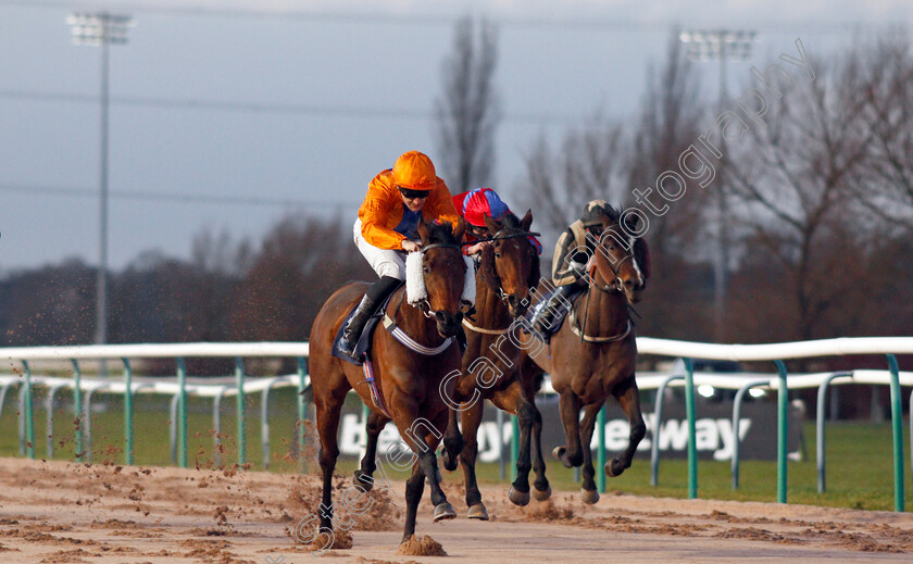 Crazy-Spin-0002 
 CRAZY SPIN (David Nolan) wins The Bombardier Golden Beer Handicap
Southwell 15 Jan 2020 - Pic Steven Cargill / Racingfotos.com