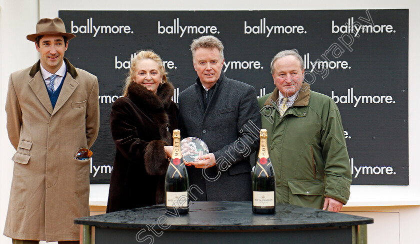 Santini-0006 
 Presentation to Mr & Mrs R Kelvin Hughes for The Ballymore Classic Novices Hurdle won by SANTINI Cheltenham 27 Jan 2018 - Pic Steven Cargill / Racingfotos.com