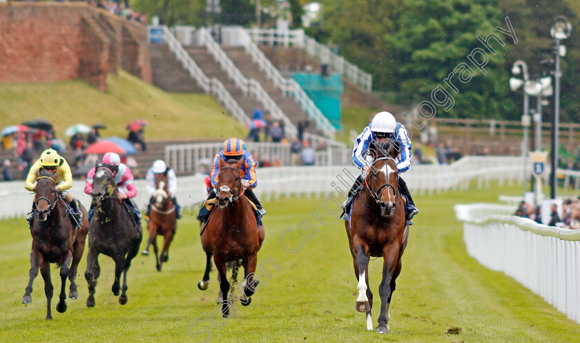 Chief-Ironside-0005 
 CHIEF IRONSIDE (Kieran Shoemark) wins The Deepbridge Capital Maiden Stakes Chester 9 May 2018 - Pic Steven Cargill / Racingfotos.com