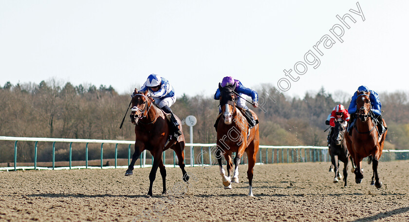 Bangkok-0001 
 BANGKOK (left, Silvestre de Sousa) beats PALAVECINO (centre) in The Betway Easter Classic All-Weather Middle Distance Championships Conditions Stakes
Lingfield 2 Apr 2021 - Pic Steven Cargill / Racingfotos.com