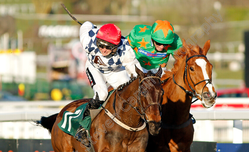 Rathvinden-0004 
 RATHVINDEN (left, Mr P W Mullins) beats MS PARFOIS (right) in The National Hunt Challenge Cup Cheltenham 13 Mar 2018 - Pic Steven Cargill / Racingfotos.com