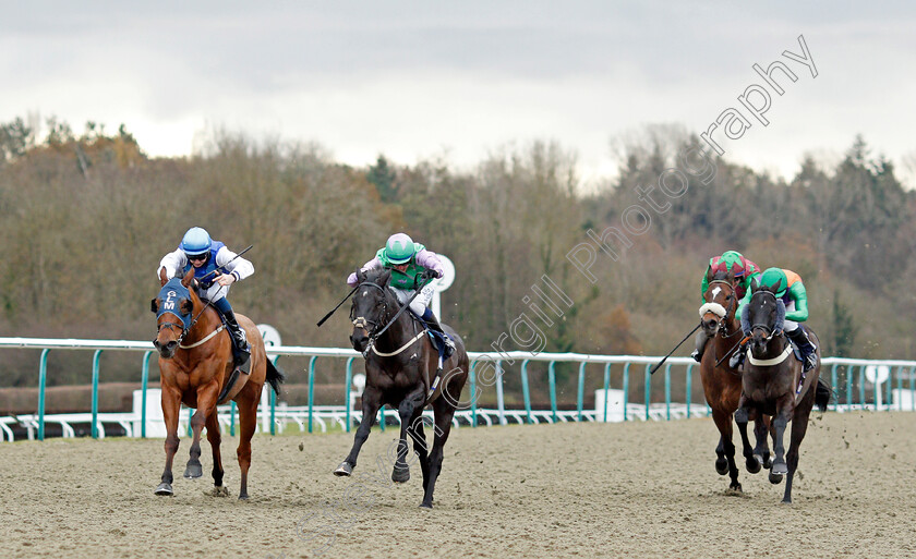 Rafiot-0003 
 RAFIOT (left, Rhys Clutterbuck) beats WINKLEVI (centre) in The #Betyourway At Betway Handicap
Lingfield 1 Dec 2021 - Pic Steven Cargill / Racingfotos.com