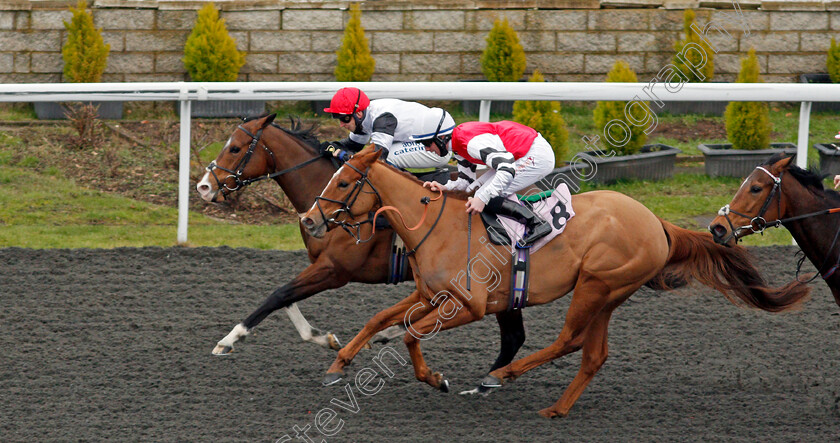 Merry-Secret-0003 
 MERRY SECRET (farside, Alistair Rawlinson) beats SHAQEEQA (nearside) in The Try Our New Super Boosts At Unibet Handicap
Kempton 16 Feb 2021 - Pic Steven Cargill / Racingfotos.com