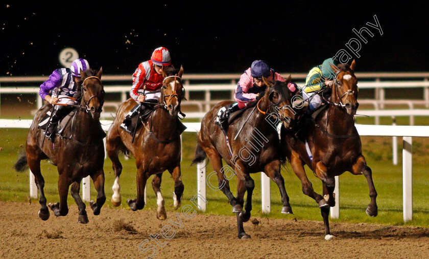 Under-The-Twilight-0001 
 UNDER THE TWILIGHT (left, Tom Marquand) beats GOLDEN OWL (centre) and LORD LOVELACE (right) in The Support The Injured Jockeys Fund Novice Stakes
Chelmsford 14 Oct 2021 - Pic Steven Cargill / Racingfotos.com