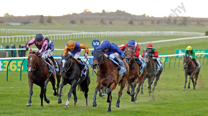 Creative-Flair-0003 
 CREATIVE FLAIR (right, William Buick) beats VIA SISTINA (left) and VILLE DE GRACE (centre) in The Newmarket Pony Academy Pride Stakes
Newmarket 7 Oct 2022 - Pic Steven Cargill / Racingfotos.com