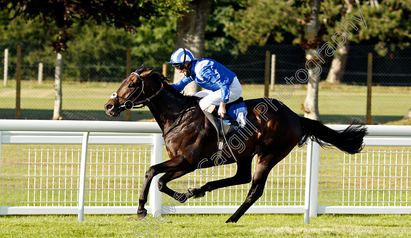 Baashir-0005 
 BAASHIR (Martin Dwyer) wins The Every Race Live On Racing TV Novice Stakes Div2
Salisbury 11 Jul 2020 - Pic Steven Cargill / Racingfotos.com