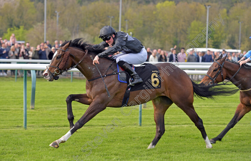 Rajmeister-0006 
 RAJMEISTER (Harry Burns) wins The British Racing Supports Stephen Lawrence Day Apprentice Handicap
Nottingham 22 Apr 2023 - pic Steven Cargill / Becky Bailey / Racingfotos.com