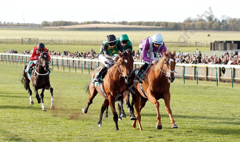 Rock-Eagle-0003 
 ROCK EAGLE (right, Harry Bentley) beats ASTRONOMER (left) in The bet365 Old Rowley Cup Handicap
Newmarket 12 Oct 2018 - Pic Steven Cargill / Racingfotos.com