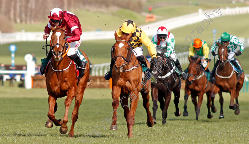 Samcro-0007 
 SAMCRO (left, Davy Russell) beats MELON (right) in The Marsh Novices Chase
Cheltenham 12 Mar 2020 - Pic Steven Cargill / Racingfotos.com