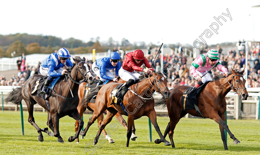 Lady-Lynetta-0004 
 LADY LYNETTA (right, Shane Kelly) beats SUNSET KISS (centre) BAAQY (left) in The Blandford Bloodstock Maiden Fillies Stakes
Newmarket 28 Sep 2019 - Pic Steven Cargill / Racingfotos.com