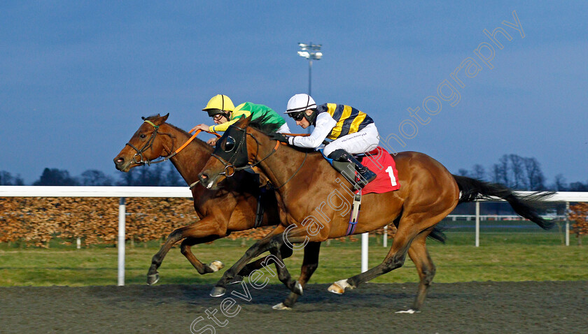 One-Cool-Daddy-0003 
 ONE COOL DADDY (farside, Jack Duern) beats BURRUMBEET (nearside) in The Better Odds With Matchbook Novice Stakes Div1 Kempton 21 Mar 2018 - Pic Steven Cargill / Racingfotos.com