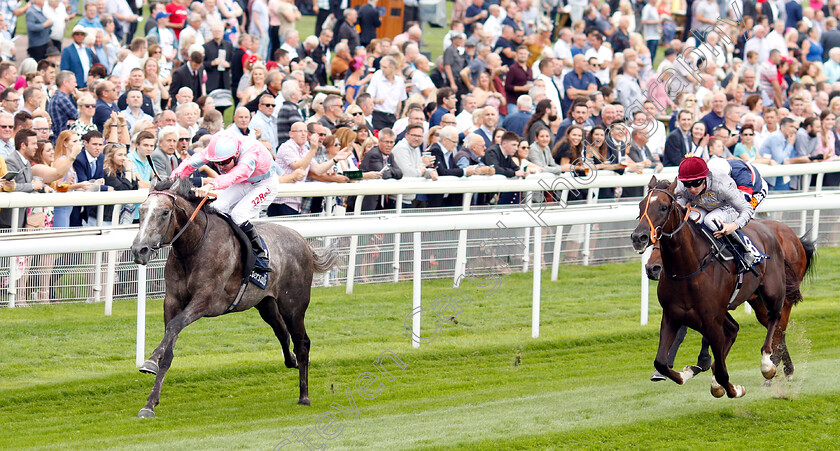 Phoenix-Of-Spain-0002 
 PHOENIX OF SPAIN (Jamie Spencer) beats WATAN (right) in The Tattersalls Acomb Stakes
York 22 Aug 2018 - Pic Steven Cargill / Racingfotos.com