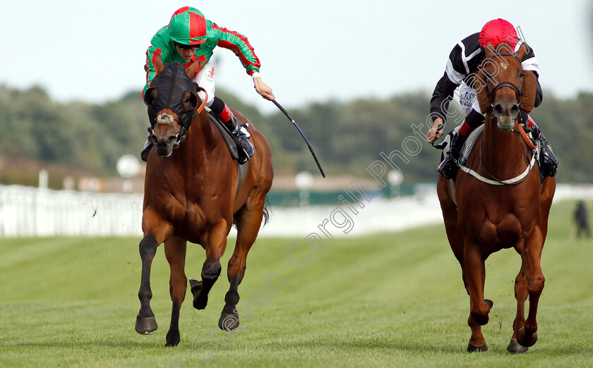 Awesome-0003 
 AWESOME (right, Adam Kirby) beats JASHMA (left) in The New Amsterdam Vodka Handicap
Newbury 17 Aug 2018 - Pic Steven Cargill / Racingfotos.com