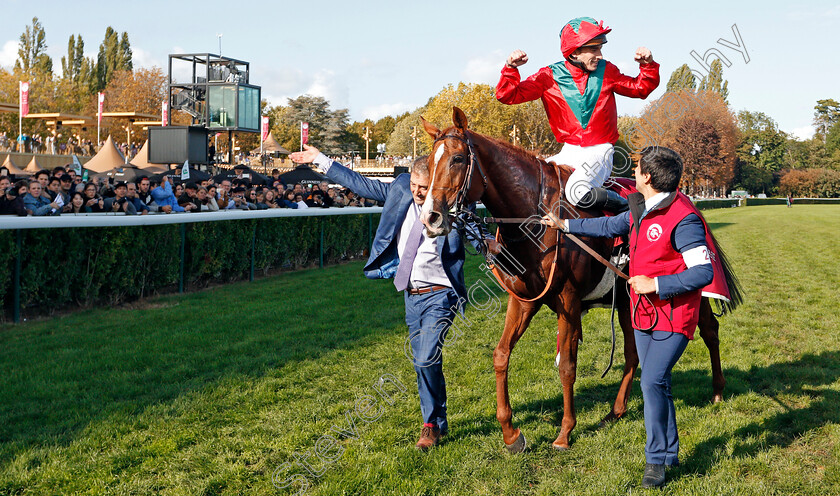 Waldgeist-0011 
 WALDGEIST (P C Boudot) after The Qatar Prix De L'Arc De Triomphe
Longchamp 6 Oct 2019 - Pic Steven Cargill / Racingfotos.com