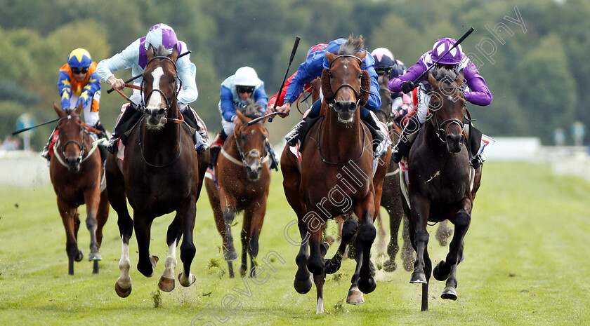 Ghostwatch-0003 
 GHOSTWATCH (centre, William Buick) beats SUPERNOVA (left) and CORGI (right) in The Sky Beyt Melrose Handicap
York 25 Aug 2018 - Pic Steven Cargill / Racingfotos.com