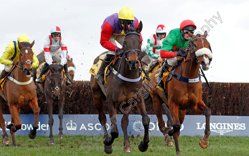 Dashel-Drasher-and-Two-For-Gold-0002 
 DASHEL DRASHER (centre, Rex Dingle) with TWO FOR GOLD (right, David Bass)
Ascot 19 Feb 2022 - Pic Steven Cargill / Racingfotos.com