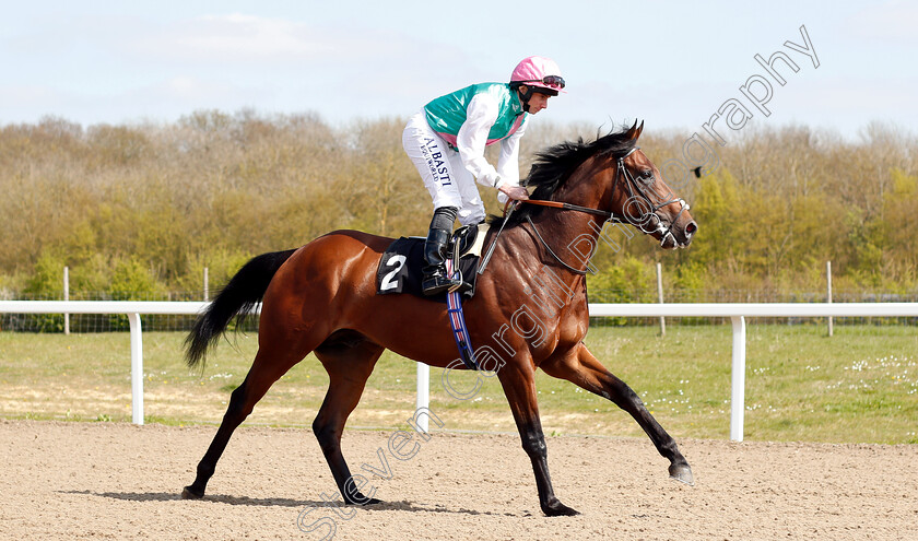 Derevo-0003 
 DEREVO (Ryan Moore) before The Bet toteexacta At totesport.com Novice Stakes
Chelmsford 11 Apr 2019 - Pic Steven Cargill / Racingfotos.com