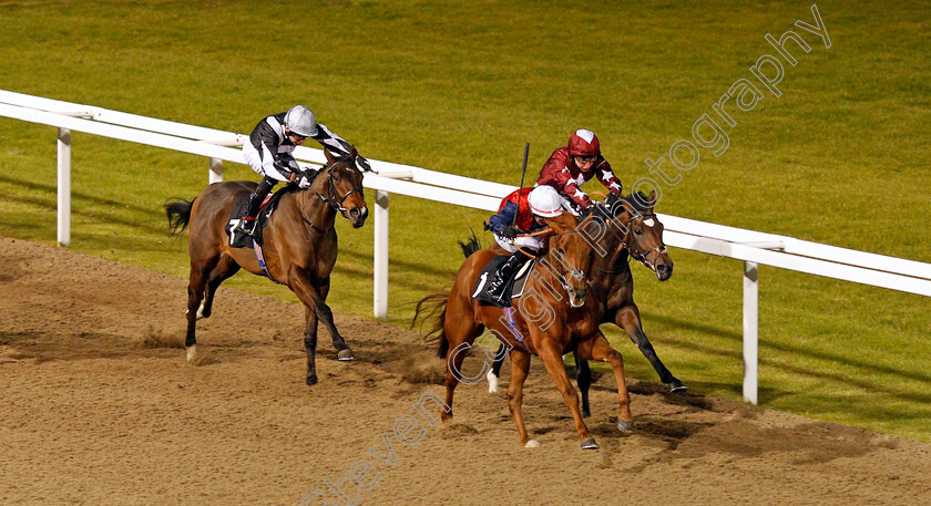 Zalshah-0001 
 ZALSHAH (Tom Marquand) beats DANCE EMPEROR (right) in The Bet toteJackpot At betfred.com Nursery Chelmsford 1 Dec 2017 - Pic Steven Cargill / Racingfotos.com