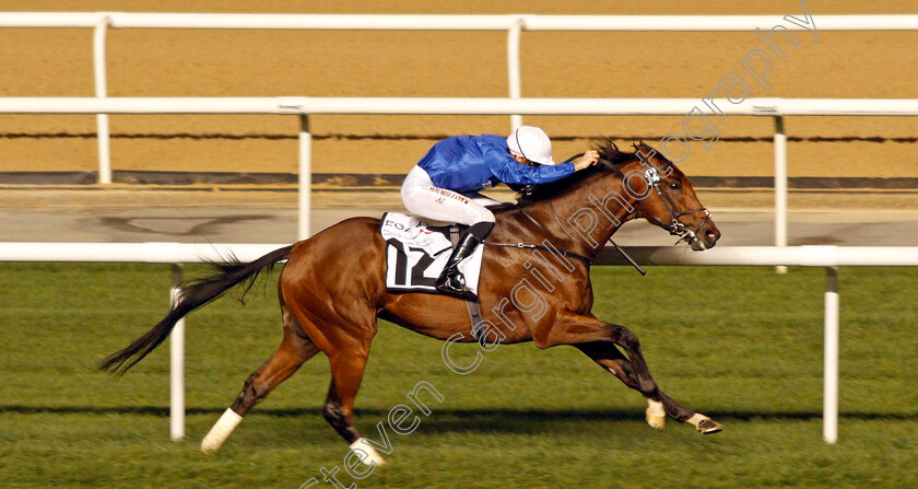 Mountain-Hunter-0005 
 MOUNTAIN HUNTER (Christophe Soumillon) wins The EGA Casthouse Trophy Handicap Meydan 25 Jan 2018 - Pic Steven Cargill / Racingfotos.com