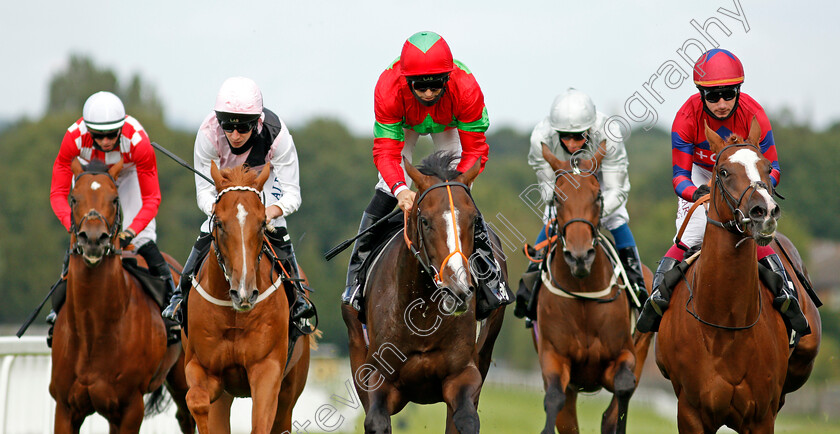 Etonian-0008 
 ETONIAN (centre, Pat Dobbs) wins The Betway Solario Stakes
Sandown 23 Aug 2020 - Pic Steven Cargill / Racingfotos.com