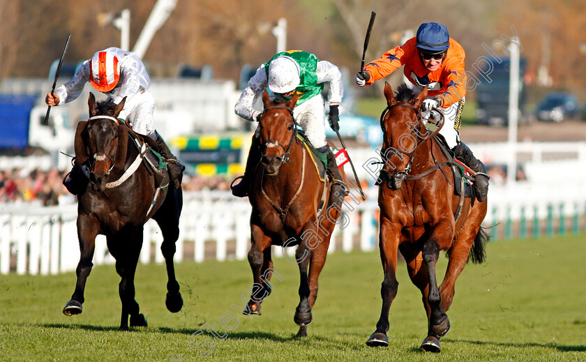 What-A-Moment-0005 
 WHAT A MOMENT (right, R O Harding) wins The Markel Insurance Amateur Riders Handicap Chase Cheltenham 17 Nov 2017 - Pic Steven Cargill / Racingfotos.com