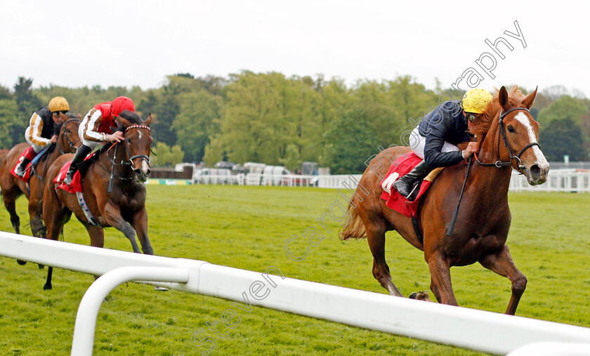 Crystal-Hope-0004 
 CRYSTAL HOPE (William Buick) wins The Nordoff Robbins David Enthoven Memorial Fillies Novice Stakes Sandown 27 Apr 2018 - Pic Steven Cargill / Racingfotos.com