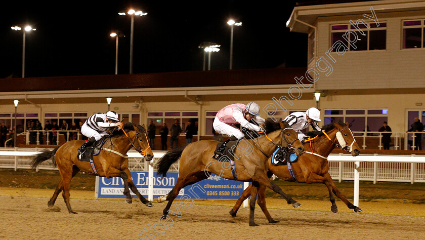 Lady-Wolf-0003 
 LADY WOLF (farside, Rob Hornby) beats CHAKRII (nearside) in The Little Leighs Handicap
Chelmsford 20 Feb 2019 - Pic Steven Cargill / Racingfotos.com