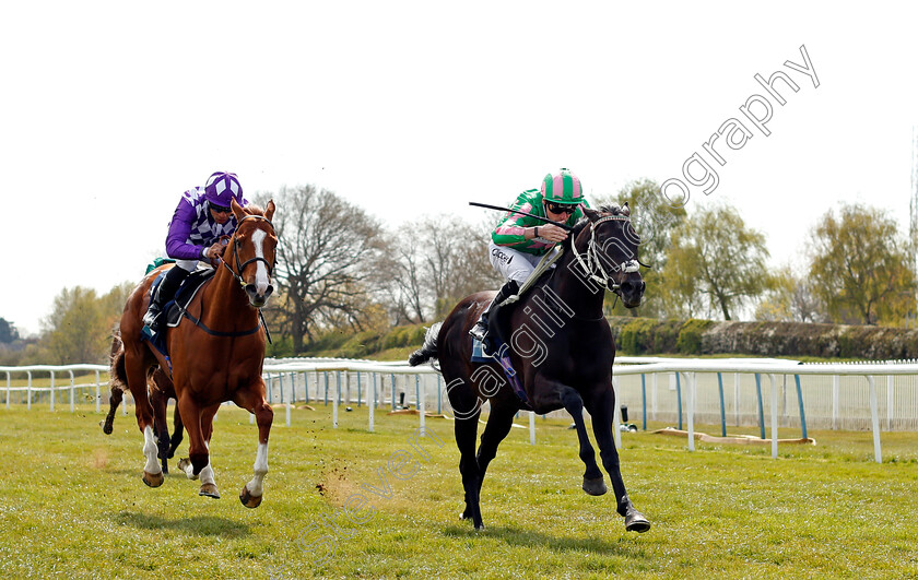 Pogo-0003 
 POGO (Kieran Shoemark) beats MUMS TIPPLE (left) in The Elusive Bloodstock EBF Stallions King Richard III Stakes '
Leicester 24 Apr 2021 - Pic Steven Cargill / Racingfotos.com