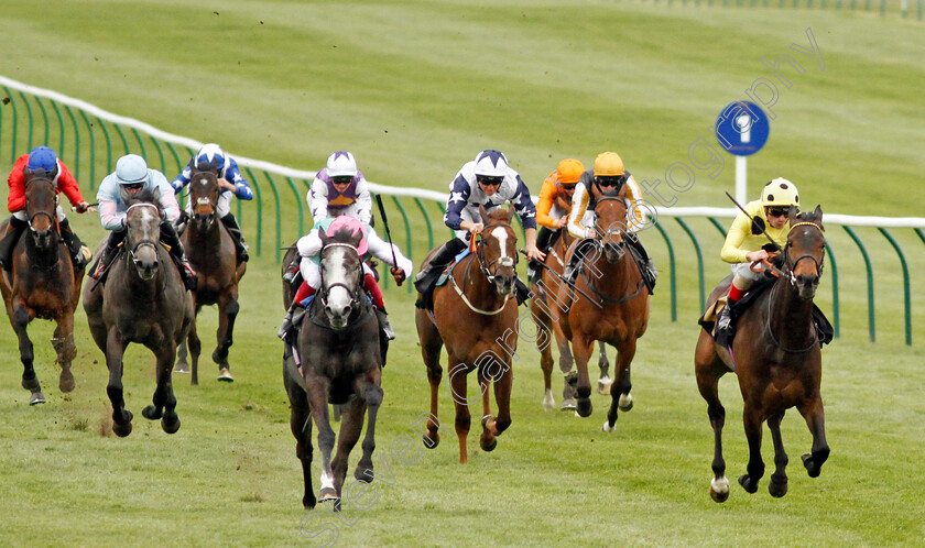 Crenelle-0001 
 CRENELLE (left, Frankie Dettori) beats FONTEYN (right) in The bet365 European Breeders Fund Maiden Fillies Stakes
Newmarket 12 Apr 2022 - Pic Steven Cargill / Racingfotos.com