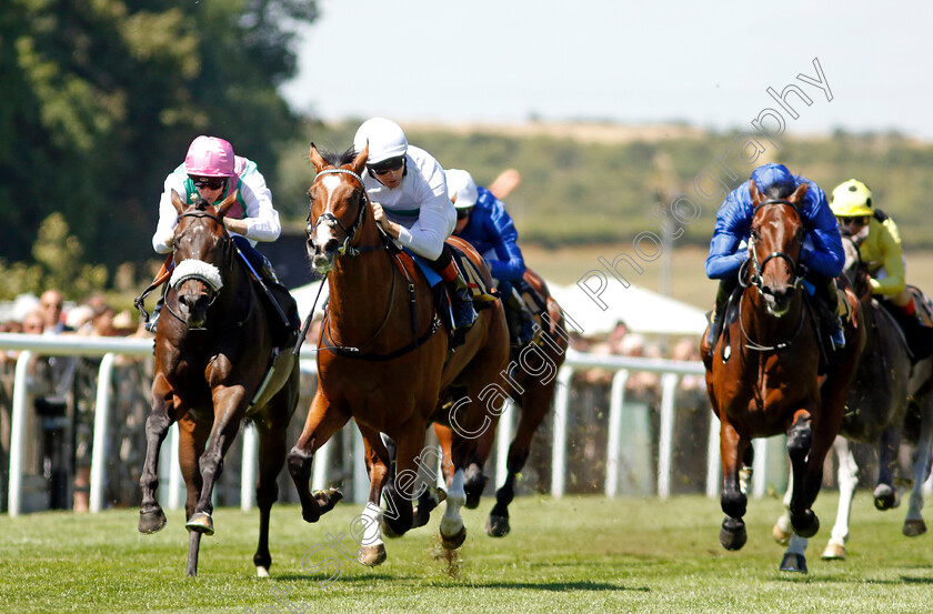 Epictetus-0004 
 EPICTETUS (Martin Harley) beats LEADMAN (left) in The Weatherbys British EBF Maiden Stakes
Newmarket 8 Jul 2022 - Pic Steven Cargill / Racingfotos.com