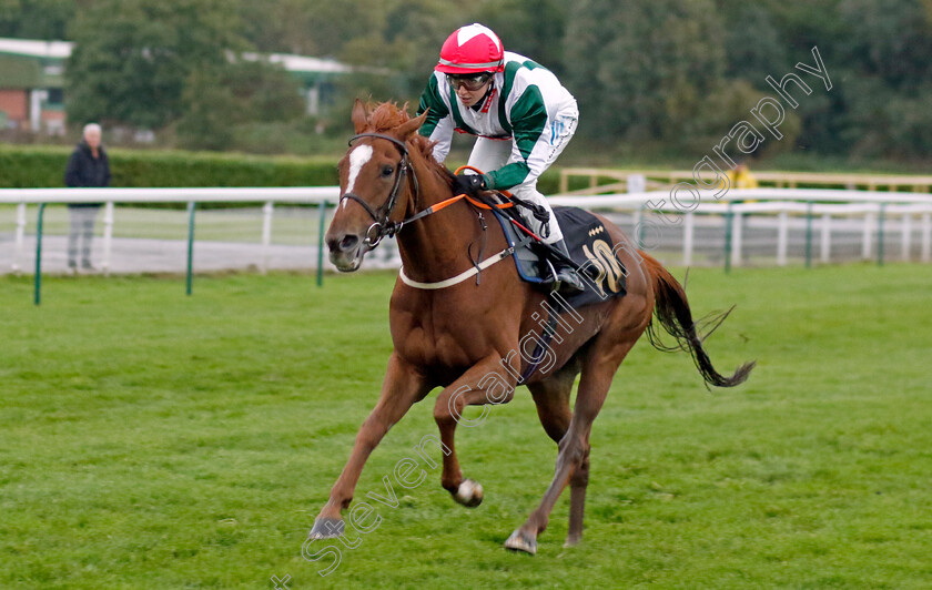 Foursome-0001 
 FOURSOME (Morgan Cole) wins The Trustatrader You Can Trust Our Traders Apprentice Handicap
Nottingham 11 Oct 2023 - Pic Steven Cargill / Racingfotos.com