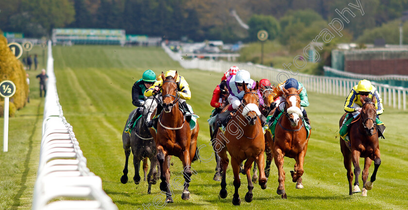 Equity-Law-0005 
 EQUITY LAW (centre, Oisin Murphy) beats HEDGE FUND (left) and MIAHARRIS (right) in The bet365 Handicap
Sandown 26 Apr 2024 - Pic Steven Cargill / Racingfotos.com