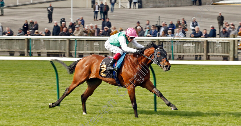 Covey-0004 
 COVEY (Frankie Dettori) wins The Alex Scott Maiden Stakes
Newmarket 18 Apr 2023 - Pic Steven Cargill / Racingfotos.com