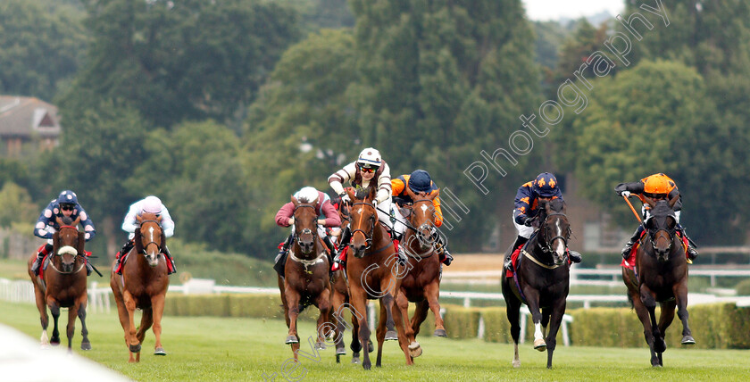 Bring-Us-Paradise-0002 
 BRING US PARADISE (centre, Cieren Fallon) wins The Molson Coors Handicap
Sandown 25 Jul 2019 - Pic Steven Cargill / Racingfotos.com