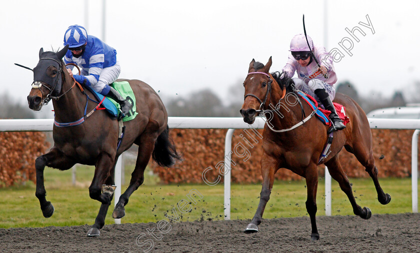 Trixie-Waterbury-0003 
 TRIXIE WATERBURY (right, Luke Morris) beats ACES N KINGS (left) in The Bet At racingtv.com Handicap
Kempton 16 Feb 2021 - Pic Steven Cargill / Racingfotos.com