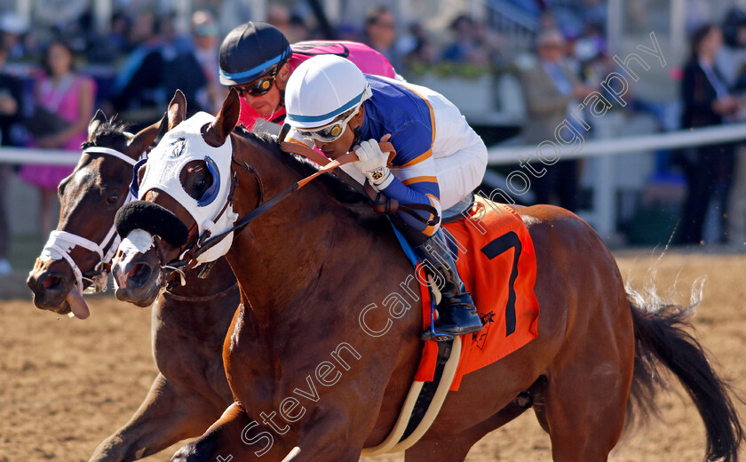 Speedy-Wilson-0002 
 SPEEDY WILSON (Armando Ayuso) wins The Golden State Juvenile Stakes
Del Mar USA 1 Nov 2024 - Pic Steven Cargill / Racingfotos.com