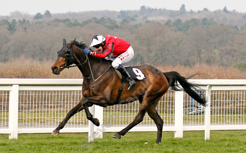 Rathlin-Rose-0009 
 RATHLIN ROSE (Tom Scudamore) wins The Grandnational.fans Veterans' Handicap Chase Ascot 25 Mar 2018 - Pic Steven Cargill / Racingfotos.com