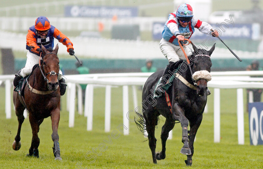 Saint-Calvados-0004 
 SAINT CALVADOS (Gavin Sheehan) wins The Randox Health Handicap Chase
Cheltenham 26 Oct 2019 - Pic Steven Cargill / Racingfotos.com