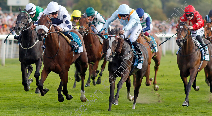 Gushing-Gold-0003 
 GUSHING GOLD (left, William Buick) beats LEXINGTON BELLE (right) in The OR8Wellness EBF Stallions Nursery
York 24 Aug 2023 - Pic Steven Cargill / Racingfotos.com