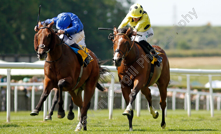 King-Of-Conquest-0003 
 KING OF CONQUEST (left, William Buick) beats AIMERIC (right) in The JCB Fred Archer Stakes
Newmarket 29 Jun 2024 - Pic Steven Cargill / Racingfotos.com