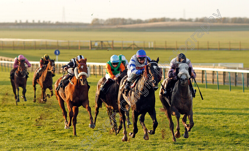 Odyssey-Girl-0002 
 ODYSSEY GIRL (right, Angus Villers) beats MASKED IDENTITY (centre) in The Mansionbet Trick Or Treat Handicap
Newmarket 31 Oct 2020 - Pic Steven Cargill / Racingfotos.com