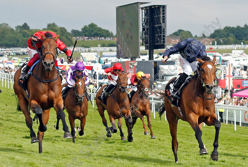 Tuesday-0005 
 TUESDAY (right, Ryan Moore) beats EMILY UPJOHN (left) in The Cazoo Oaks
Epsom 3 Jun 2022 - Pic Steven Cargill / Racingfotos.com