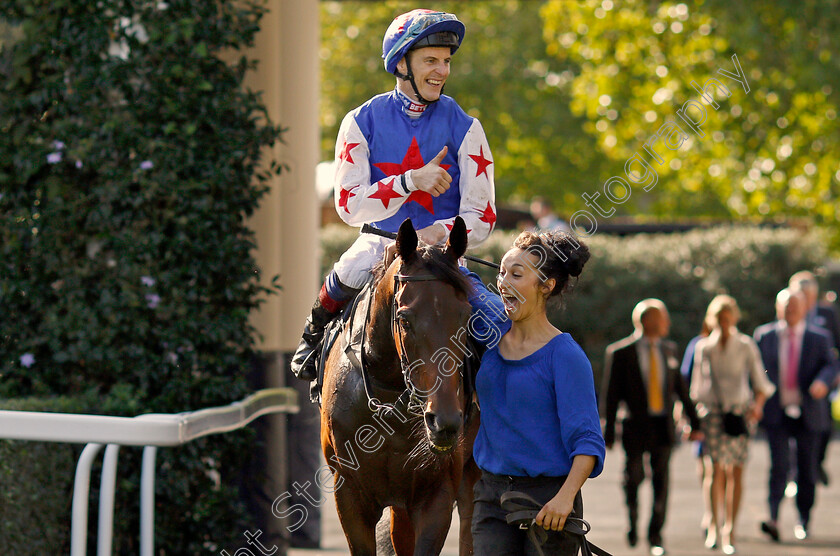 Great-Hall-0006 
 GREAT HALL (Fran Berry) after The Victoria Racing Club Handicap Ascot 8 Sep 2017 - Pic Steven Cargill / Racingfotos.com