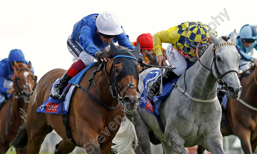 Trawlerman-0006 
 TRAWLERMAN (left, Frankie Dettori) beats ALFRED BOUCHER (right) in The Sky Bet Ebor Handicap
York 20 Aug 2022 - Pic Steven Cargill / Racingfotos.com