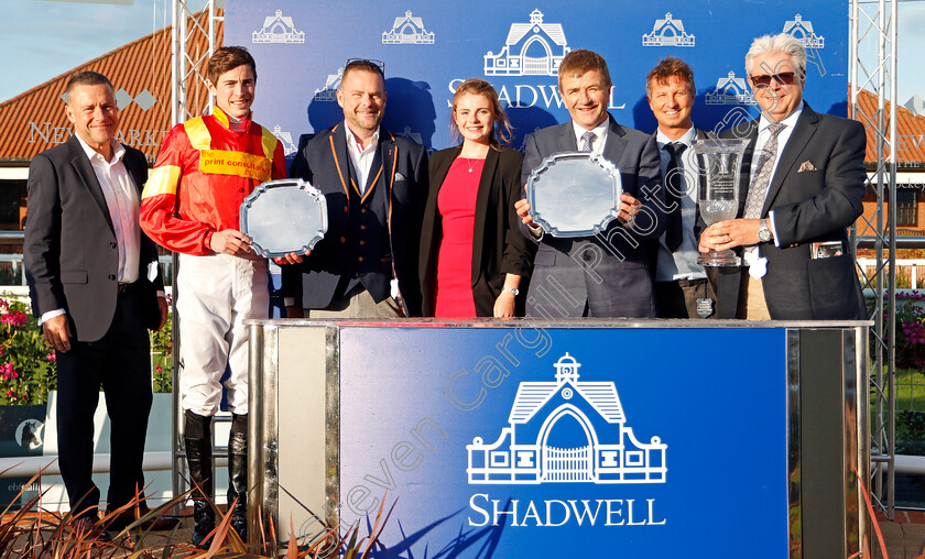 Data-Protection-0009 
 Presentation by Ellen Bishop to the Muir Racing Partnership, William Muir and James Doyle for The Shadwell Farm Handicap won by DATA PROTECTION
Newmarket 27 Sep 2019 - Pic Steven Cargill / Racingfotos.com